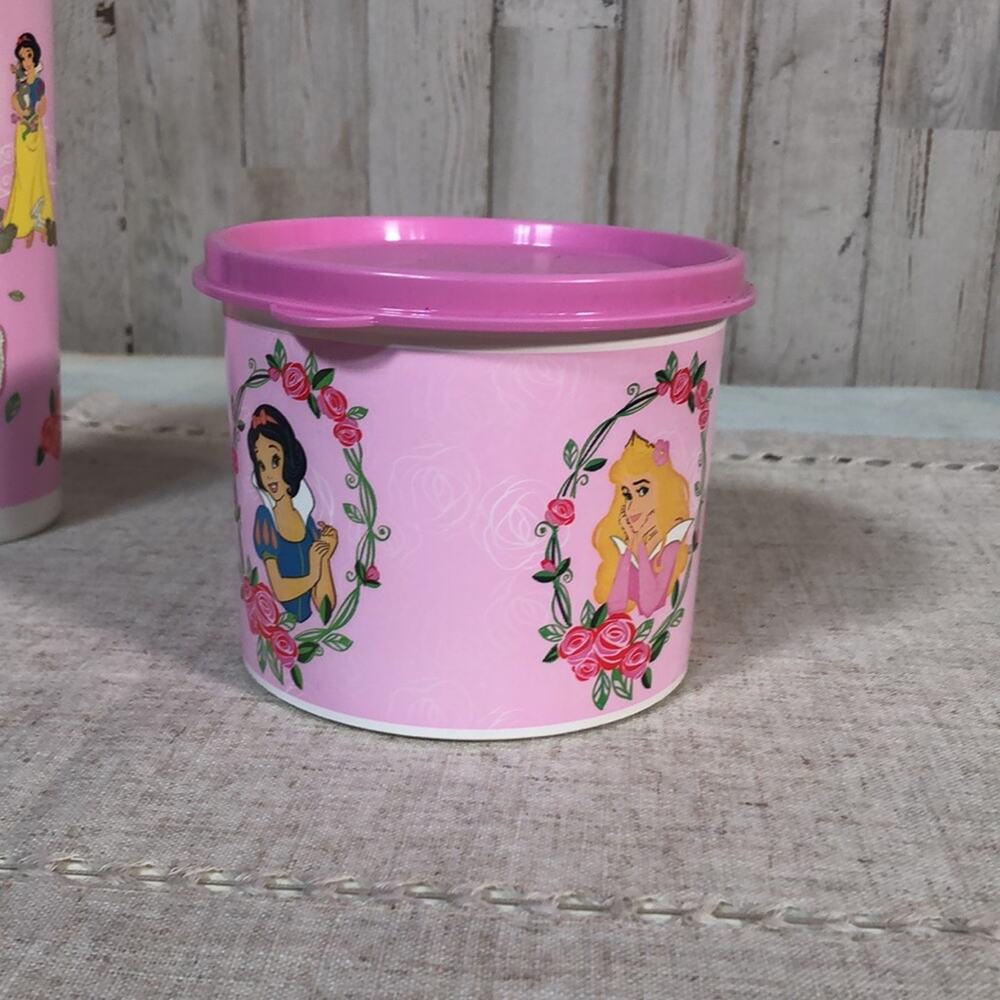 NWOT Tupperware Disney Princess Storage and Beverage Set Pink - Picture 3 of 9